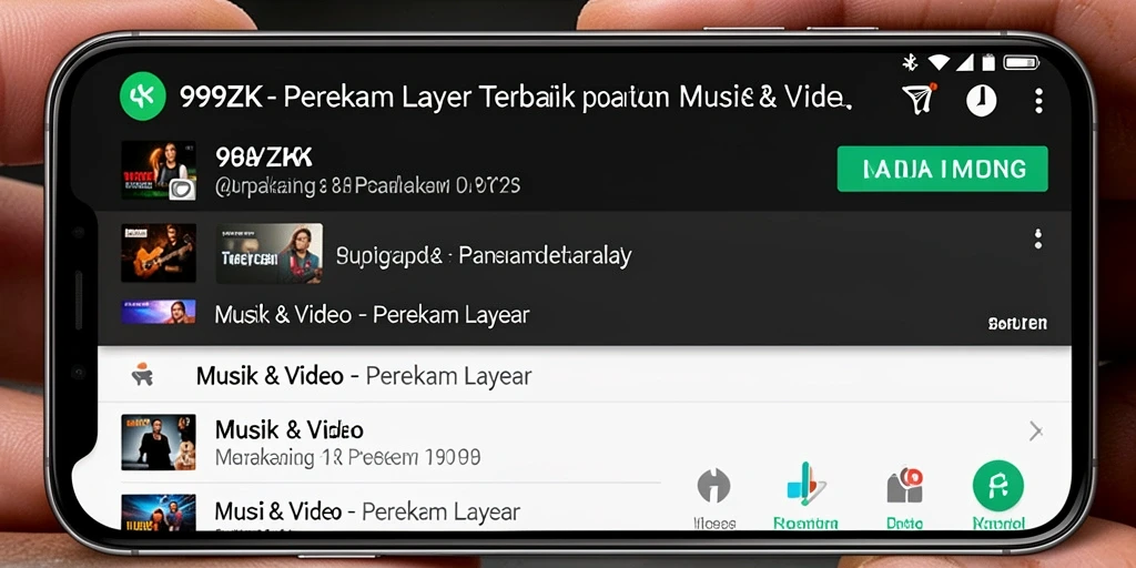 Antarmuka 999ZK saat merekam aktivitas layar.