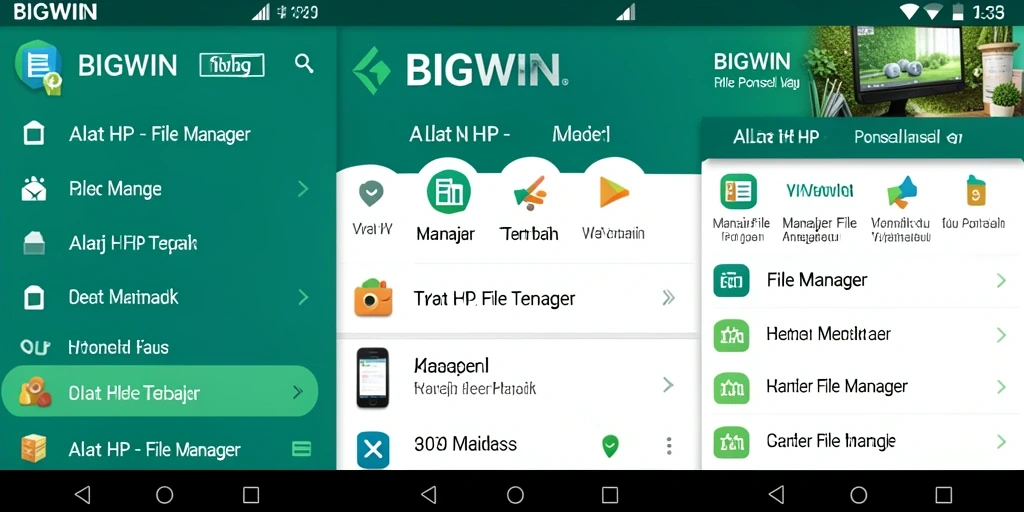 Tampilan antarmuka aplikasi BIGWIN yang modern dan fungsional.