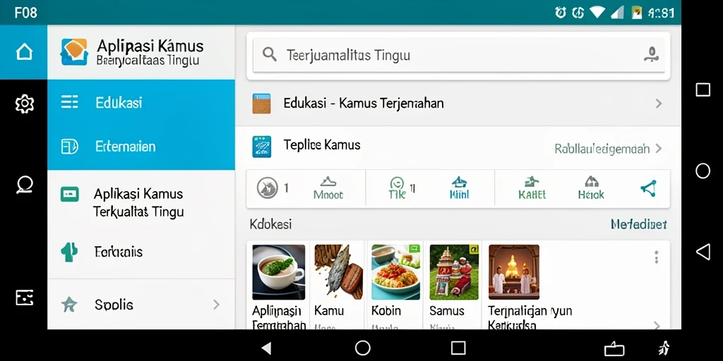 Tampilan antarmuka F08 yang modern dan user-friendly.