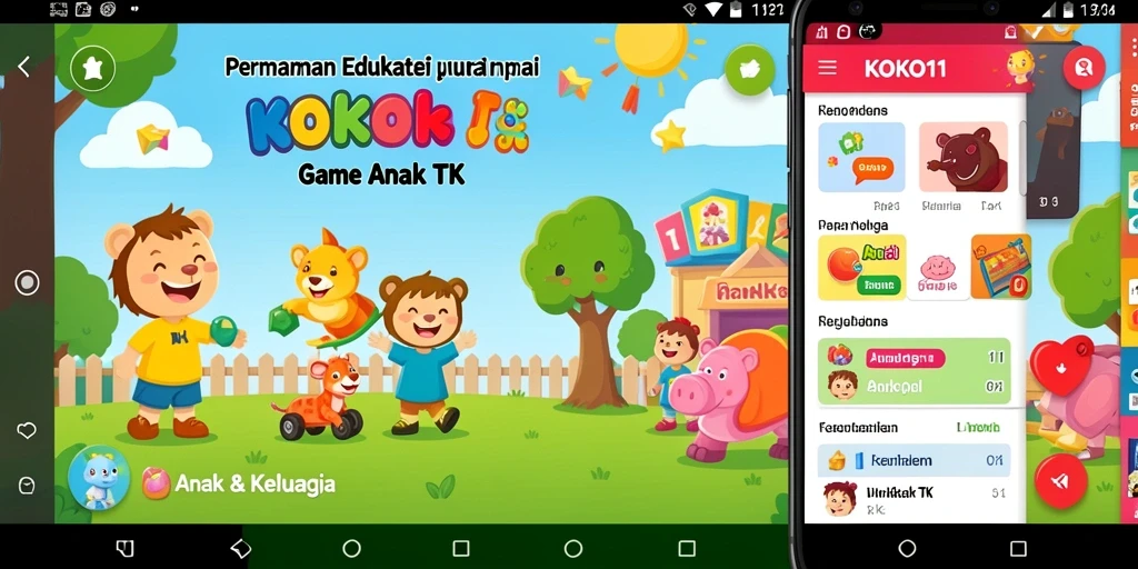Tampilan antarmuka KOKO11 yang interaktif untuk anak.