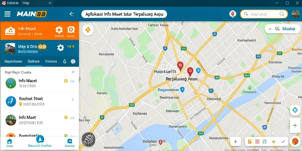 Tampilan antarmuka aplikasi Info Macet dengan fungsi navigasi yang jelas.