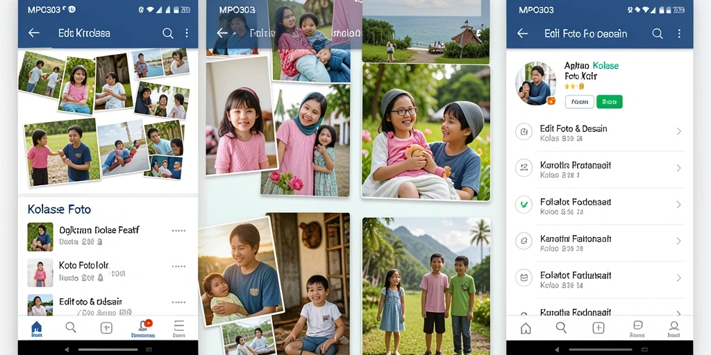 Tampilan antarmuka kolase foto MPO303 yang menarik.