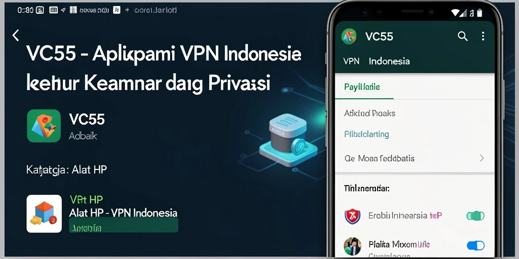 Antarmuka VC55 yang intuitif untuk penggunaan VPN Indonesia.