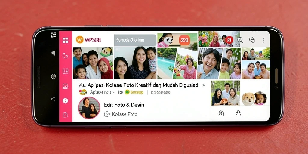 Tampilan antarmuka aplikasi Kolase Foto yang menarik dan fungsional.