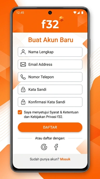 Cara Mudah Registrasi Akun f32 untuk Pengguna